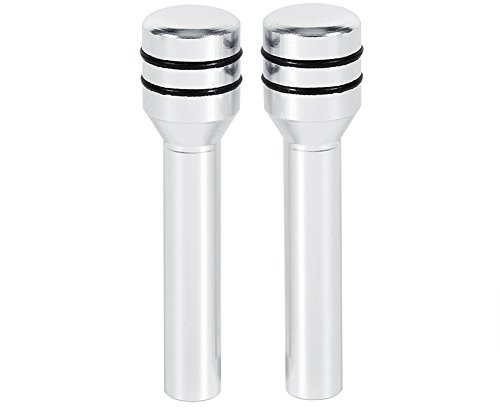 Car Door Pin Lock 2Pcs Aluminum Alloy Interior Door Lock Knob Pins Cover for Universal Cars Vehicles (Silver)