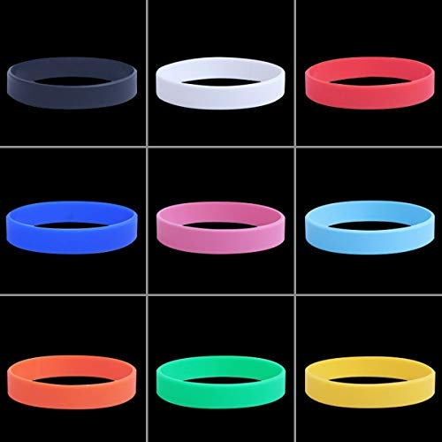 Individuelle Silikon-Armbänder, coole Dinge, Rot und Blau, Gummi-Armbänder, Silikon-Armband, personalisierbar, Herren-Armbänder, Gummi, mehrfarbig