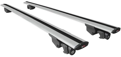 MDAK Kompatibel mit Volkswagen Tiguan Allspace (BW) 2018-2023 Hook Model Relingträger Dachträger Auto Gepäckträger Grau Aluminium 2 Stangen