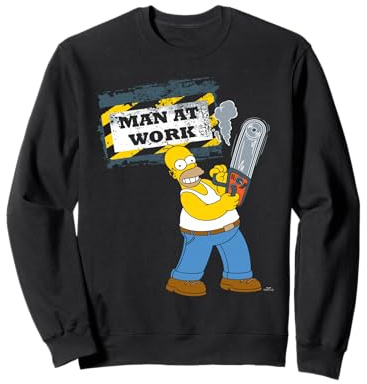 Los Simpsons Homer Graphic Man Trabajo Manitas Humor Precaución Sudadera