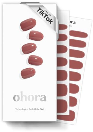 o halvhärdade gelnagelremsor (N Cream Rose) – Fungerar med alla nagellampor, lätt att applicera och ta bort – Innehåller 2 förberedande kuddar, nagelfil och träpinnar – röd