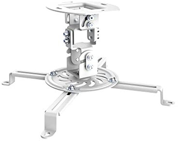 conecto, Deckenhalterung für Beamer/Projektor, neigbar (+/-15 Degree), drehbar (360 Degree), Deckenabstand: 15 cm, Traglast: 13,5 Kg, weiß, SA-CC50280-V2