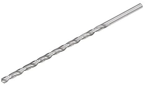 sourcing map 6.5mm Twist Drill Bits, High-Speed Steel Straight Shank Extra Long Drill Bit 200mm Length for Wood Plastic Aluminum