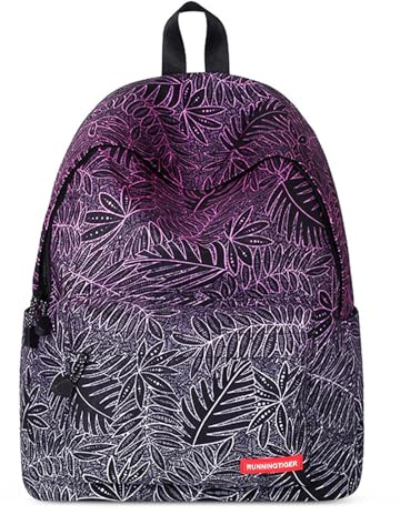 FORRICA Sac à Dos Mode Cartable Filles College Sacs D'école Scolaire pour Ado Enfant Sac a Dos pour Ordinateur Portable Femme Loisir Sac de Voyage Feuilles A