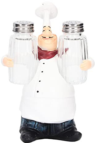 Salero/Pimentero, Soporte para Botella de Pimienta, Figuritas Bonitas, Tarros de Especias para Restaurante, Decoración de Cocina, Adornos Artesanales