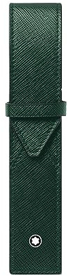 Montblanc Sartorial Etui für 1 Schreibgerät aus Leder in der Farbe Grün, Maße: 16cm x 3cm x 1,6cm, 131200