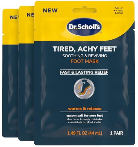 Dr. Scholl's® Tired, Achy Feet Soothing & Reviving Foot Mask, 3 Pair, Warming Booties