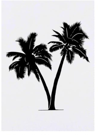 Azeeda 'Palm Trees' Temporary Tattoo - A6 (TO00050334) | Water Resistant Skin Safe Transfer for Parties, Costumes and Gifts