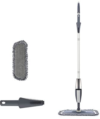 trapeador de vapor Mopa Pulverizadora Mágica For Suelo De Madera Con Almohadillas De Microfibra Reutilizables, Mango De 360 ​​grados, Ventanas For El Hogar, Fregona De Cocina, Barredora, Escoba, Herra