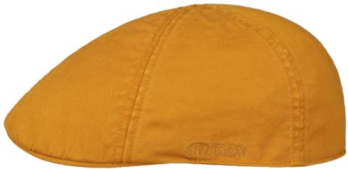 Stetson Texas Cotton Flat Cap med UV-Skydd Damer/Herrar - keps bomullskeps solkeps skärm Sommar Sommar-Vinter - XL (60-61 cm) terracotta