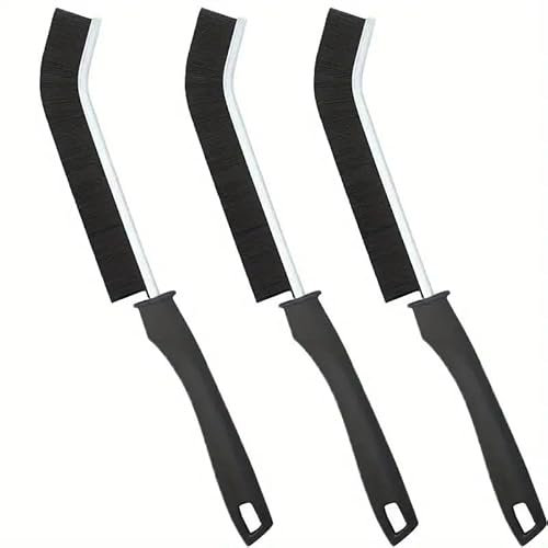 Hartborsten Eckenreinigungsbürste, 3 Stück Spaltreinigungsbürste Reinigungsbürste für Bad/Küche/Wand/Tür, Fugenbürste für Fliesenböden/Tastatur/Gleitschiene, Tiefenreinigung für Fenster | FINEBRUSH