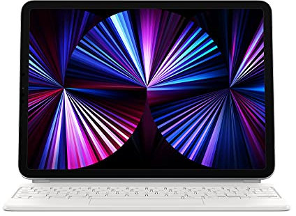 Apple Magic Keyboard (per iPad Pro 11-pollici 1-4 Gen, iPad Air 4-5 Gen, iPad Air 11-pollici M2) (QWERTY Inglese) Bianco (Ricondizionato)