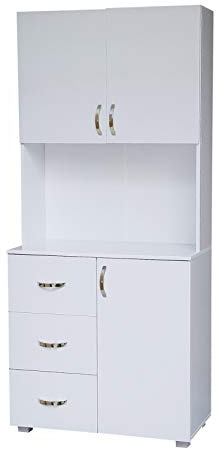HTI living Küchenschrank Weiß Blanca Küchenbuffet Hochschrank