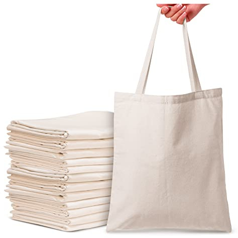 Top Urban Tote Bag Plain Natural Cotton Bag Ideal for Shopping Printing and Decoration Lightweight Reusable Canvas Fabric Bags for DIY, Advertising, Promotion, Gifts