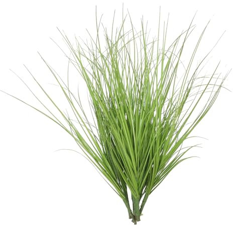 Warmhm 8pcs Artificial Reed Grass Stems Pvc Green Lifelike