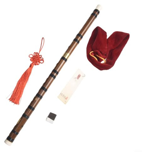 Hasaller China Tradition Flöte, professionelle Flöte, Dizi, chinesisches Instrument, gealtertes Palisander, Dizi, G-Taste, chinesische Dizi-Flöte, Dizi für traditionelle, handgefertigte chinesische
