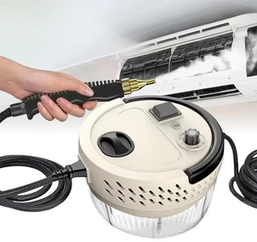 Pulitore a vapore portatile da 2500 W con 3 testine a spazzola, regolazione del volume dell'aria a 6 velocità, adatto per la pulizia di forni, mobili, automobili, vetri, pavimenti