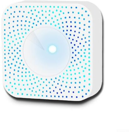 WiFi 6-in-1 Luftqualitätsdetektor für Tuya – PM2.5 Kohlendioxi Luftfeuchtigkeit Temperatur Monitor Wandmontage – Intelligente Sprachsteuerung für Home Office Schule (A)