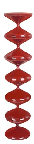 ATAPNLNMTZ Modern Floor Lamp, Tall Standing Light with Dome Glass Shade, 3 Color Temperatures, Stand up Lamps for Living Room, Bedroom(Red)
