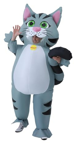 BESTSIGHT Inflatable Cat Costume, Cat Costume Adult Inflatable Costumes Adult Size Full Body Blow up Costumes for Adults Women Men Inflatables Fancy Funny Suit for Halloween Carnival Party