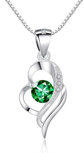 Kamise Schmuck Set Silber, 925 Sterling Silber Kette & Hängend Ohrringe | Herz, Zirkonia, Hypoallergen, Schlafen, Geburtstag Valentinstag, für Frauen Freundin, Schmuck, Geschenk, Romantic, 45cm