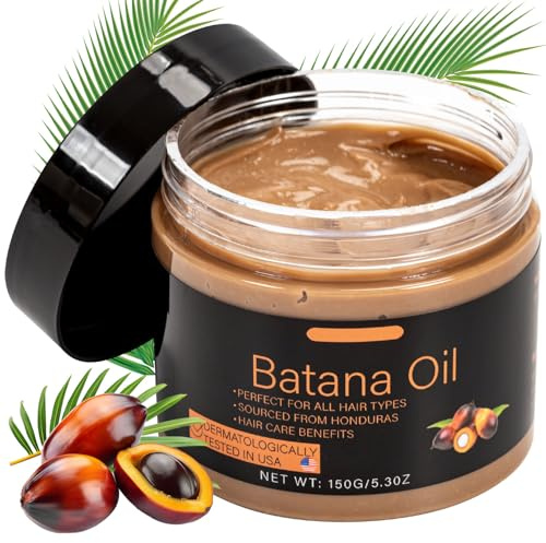 Raw Batana Oil for Hair Growth,5.3 Oz Natural Pure Dr. Sebi Botana Oils,Unrefined Organic Raw Batana Oil for Hair Care,Enhances Hair Thickness for Men & Women