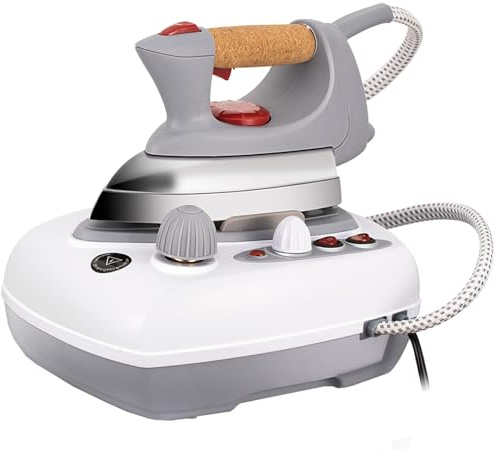 Plancha de vapor, 2000 W con revestimiento de cerámica, calentamiento rápido, autolimpieza, para el hogar, manualidades y viajes