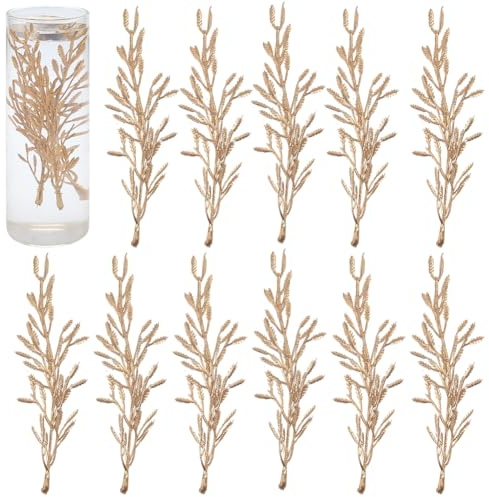 SUNNYCLUE 1 Caja con 30 miniflores Artificiales de Plástico Dorado Claro para Jarrones Flotantes, Hojas Artificiales, Velas Flotantes, Centros de Mesa para Bodas, Fiestas Y Decoraciones de Mesa.