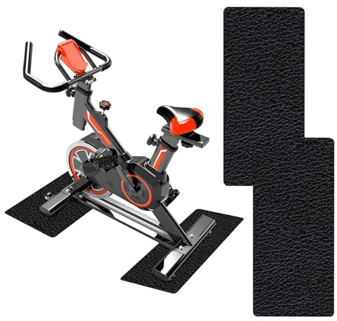 Tapis de Protection de Sol de Fitness, 2 Pièces 28 x 70 cm Tapis de Base pour tapis Roulant en PVC, 6 mm D'épaisseur Coussins de sol pour équipement de Fitness, pour la Maison, la Gym(Noir)