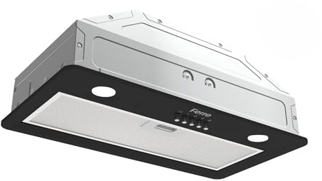 Ferre CH500P-INV-BL 50cm SilentArt Integrated Cooker Hood - Black