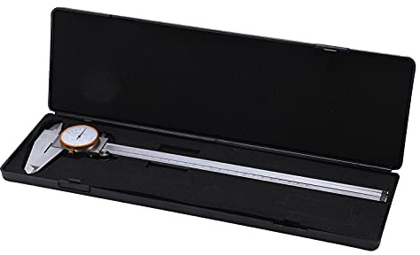 Calibrador Vernier, analógico con esfera, 0-300mm Acero - Medición Precisa, Aguja Ajustable, Ideal para Talleres y Profesionales