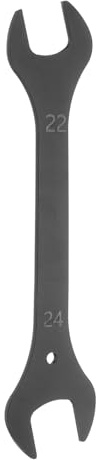QUARKZMAN Super Dünner Doppelmaulschlüssel 22x24mm Metrisch Leicht U-Förmiger Schraubenschlüssel Doppelender Schraubenschlüssel Für Autoreparatur Möbelmontage Schwarz