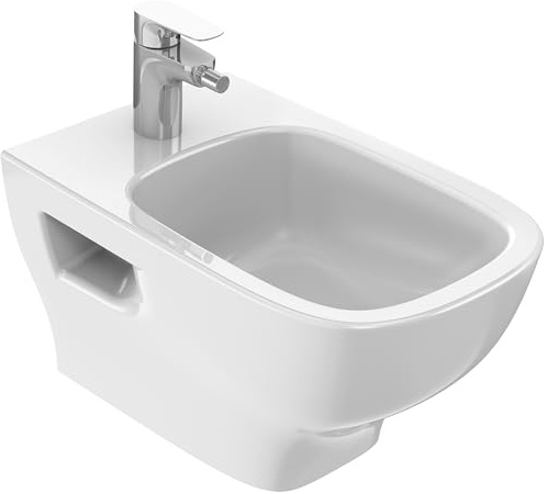 Jacob Delafon Bidet suspendu Struktura Céramique, Blanc | Certifié NF. Céramique durable incluant 10% de matériaux recyclés