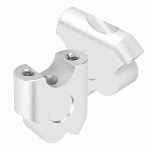 Jiawu 22 Mm Styrstång, 35 Mm Höjd Ökning 20 Bakåtrörelse Universal Handtagsstångsklämma med Monteringsadapter för Motorcykel (Elektropläterad)