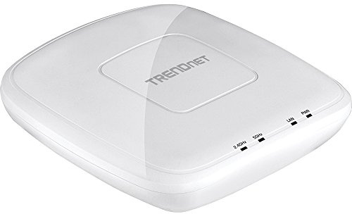 TRENDnet AC1750 Dual Band PoE Access Point, TEW-825DAP, 1300Mbps WiFi-AC+ 450Mbps WiFi-N, Repeater Modes, Band Steering, IPv6, NDAA & TAA Compliant, Ceiling/Wall Mounting Plate, White