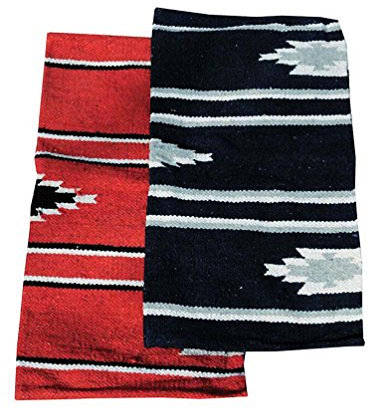 AMKA Westernpad rot Pony Sattel Navajo Decke 26 x 26 Inch, 66 x 66 cm Western Satteldecke für Ponysättel Saddle Blanket