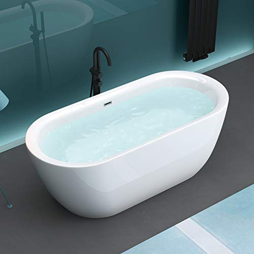 Mai & Mai Freistehende Badewanne aus Acryl inkl. Push-Open Ablaufgarnitur