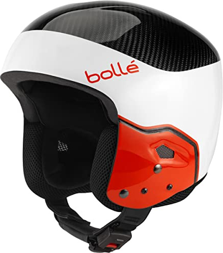 bollé - MEDALIST CARBON PRO White Red Shiny S-M 53-56, Skihelm, Medium, Unisex Erwachsene