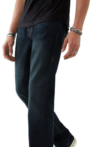 True Religion Ricky raka ben jeans med bakklafffickor, Ggjd senaste samtal, 31W x 32L