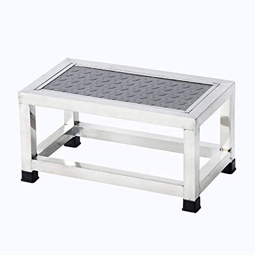 GJSN Outdoor-Home-Doppel-Zweck Schritt Hocker, Einzelstufenleiter Edelstahl Kleine Treppen Hocker Für Klinik