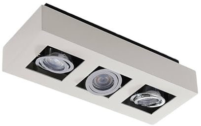 Ceiling Light 'Vince' dimmable (Modern) in White Made of Aluminium for e.g. Hallway (3 Light Sources, GU10) from Arcchio | Ceiling lamp, lamp