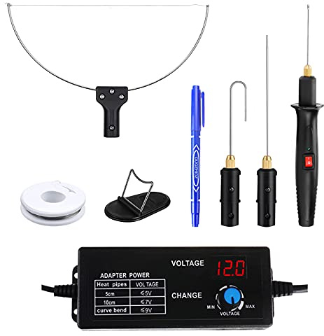 4 su 1 taglierine di polistirolo con regolatore di tensione digitale, tagliere di polistirolo elettrico GoChange, 100-240 V / 9-27W con adattatore di tensione regolabile