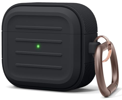 elago Cover Armor per AirPods 3 | Supporta la Ricarica Wireless, Resistente agli Urti, Protezione Completa (Nero)