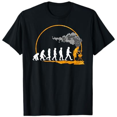 T-shirt pour homme avec inscription « Evolution der Grill Smoker » T-Shirt