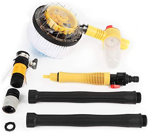 Kit de Brosse de Lavage de Voiture, Yosoo Brosse de Lavage de Voiture à la Maison Lavage de Voiture Brosse à Rotation Automatique Outils de Nettoyage Accessoires de Nettoyeur Haute Pression Tête de