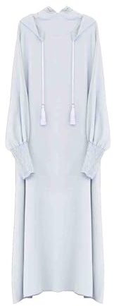 BiCophy Women Prayer Dress Hooded Abaya Hijab Nida Ramadan Muslim Long Dress One Piece Prayer Outfit Islamic Dubai Turkish Modest Clothes White