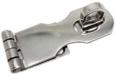 Verbesserte Marine-Grade Türhaspe, Edelstahl, Drehgelenk, Sicherheitshaspe, robuste Türhaspe, mit Drehvorhängeschloss, Ösenhalterung, Boote, Sicherheits-Hardware, Edelstahl-Schloss, Schiffsschloss