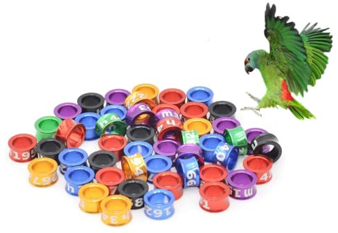 MRLILIN Vogelring 4–8 mm, gemischte Farbanzahl, zufällige Vogellieferungen, Taubenfußring, Geflügel, Hühnerbeine, Aluminiummaterial (offener Ring) 200 Stück Mixed colors5.0mm