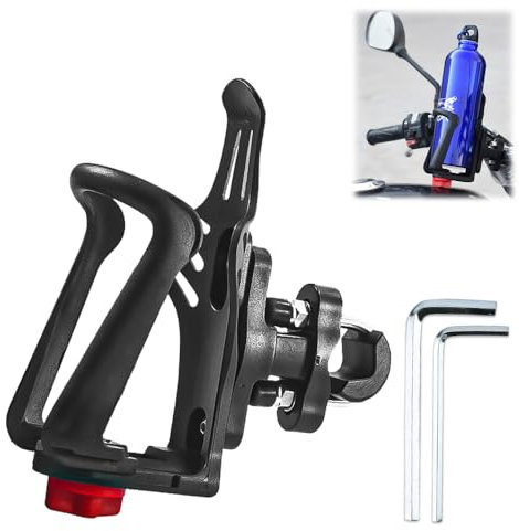 NAROSEBE Fahrrad Flaschenhalter Kunststoff Wasserflaschenhalter 360 Grad Rotation Einstellbare Getränkehalter Fahrrad Trinkflaschenhalter für Fahrrad Mountainbikes Rennrad Kinderwagen