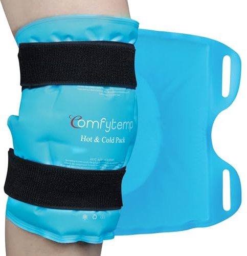 Comfytemp Tasca di Ghiaccio Ginocchio Riutilizzabile, Terapia Caldo e Freddo per Chirurgia Sostituzione del Ginocchio, Alleviare il Dolore al Ginocchio, Gonfiore, Distorsioni, Lividi